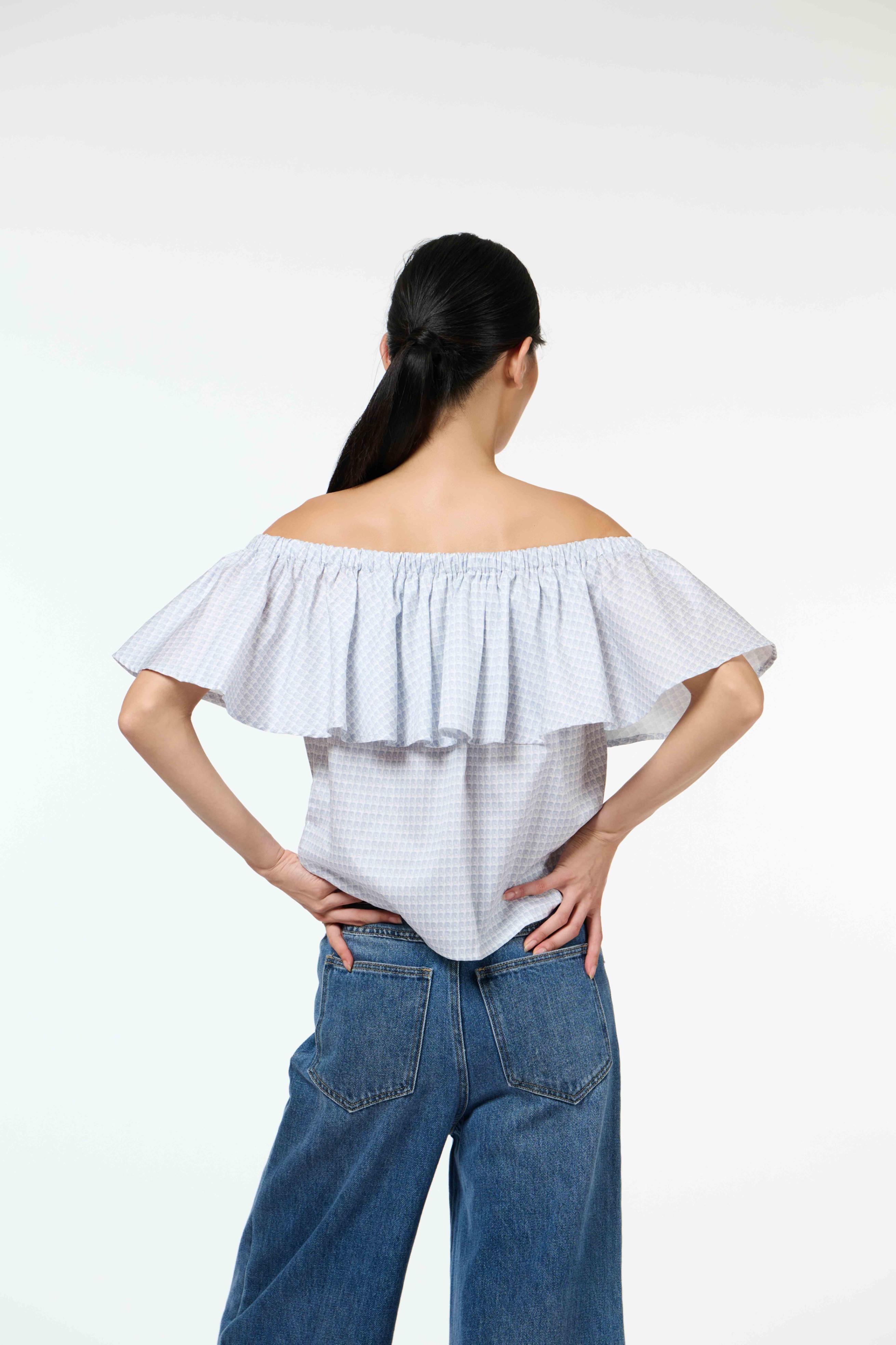 Half Moon Top - Sila Duduk Blue