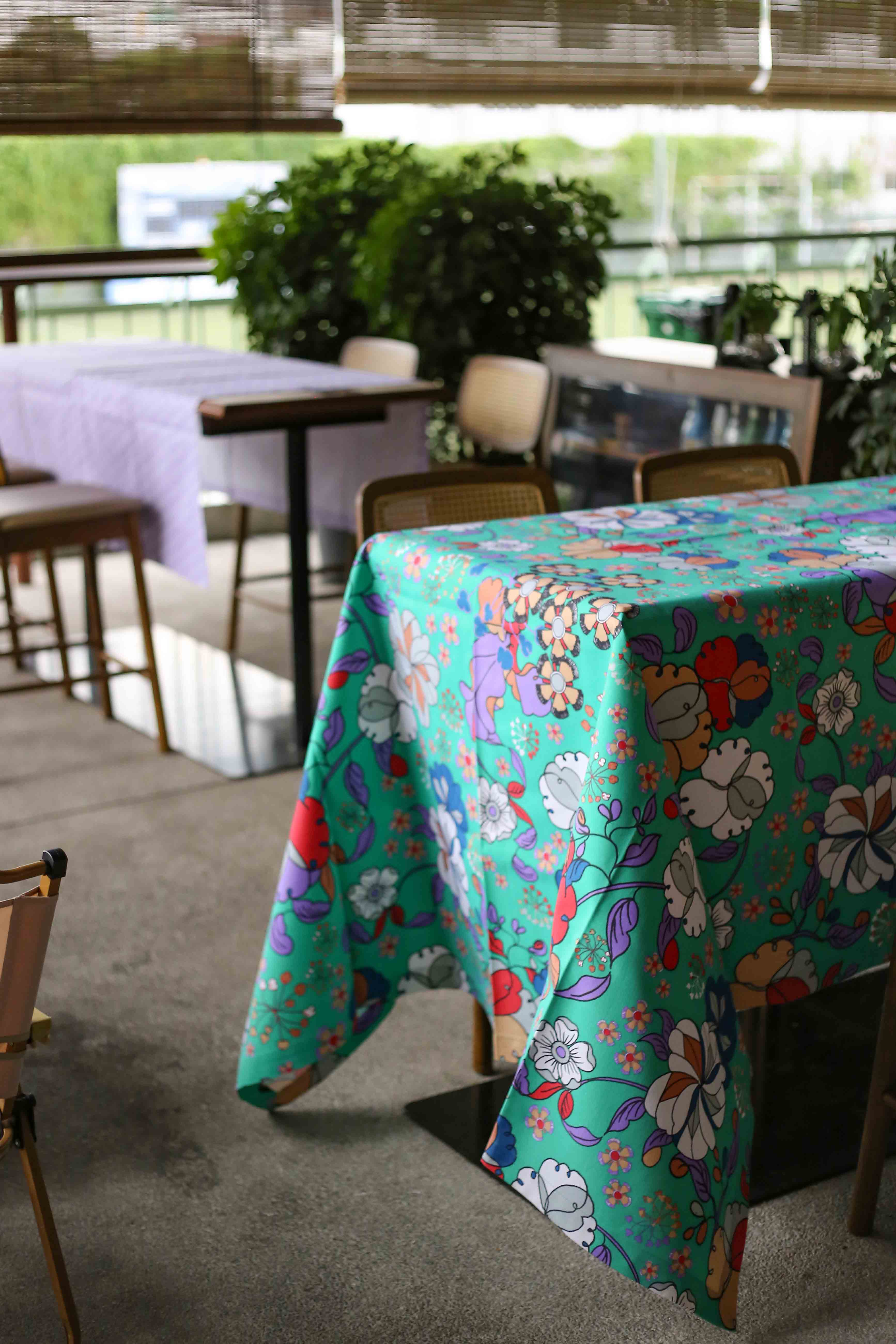 Large Table Cloth- Bunga Raya Green
