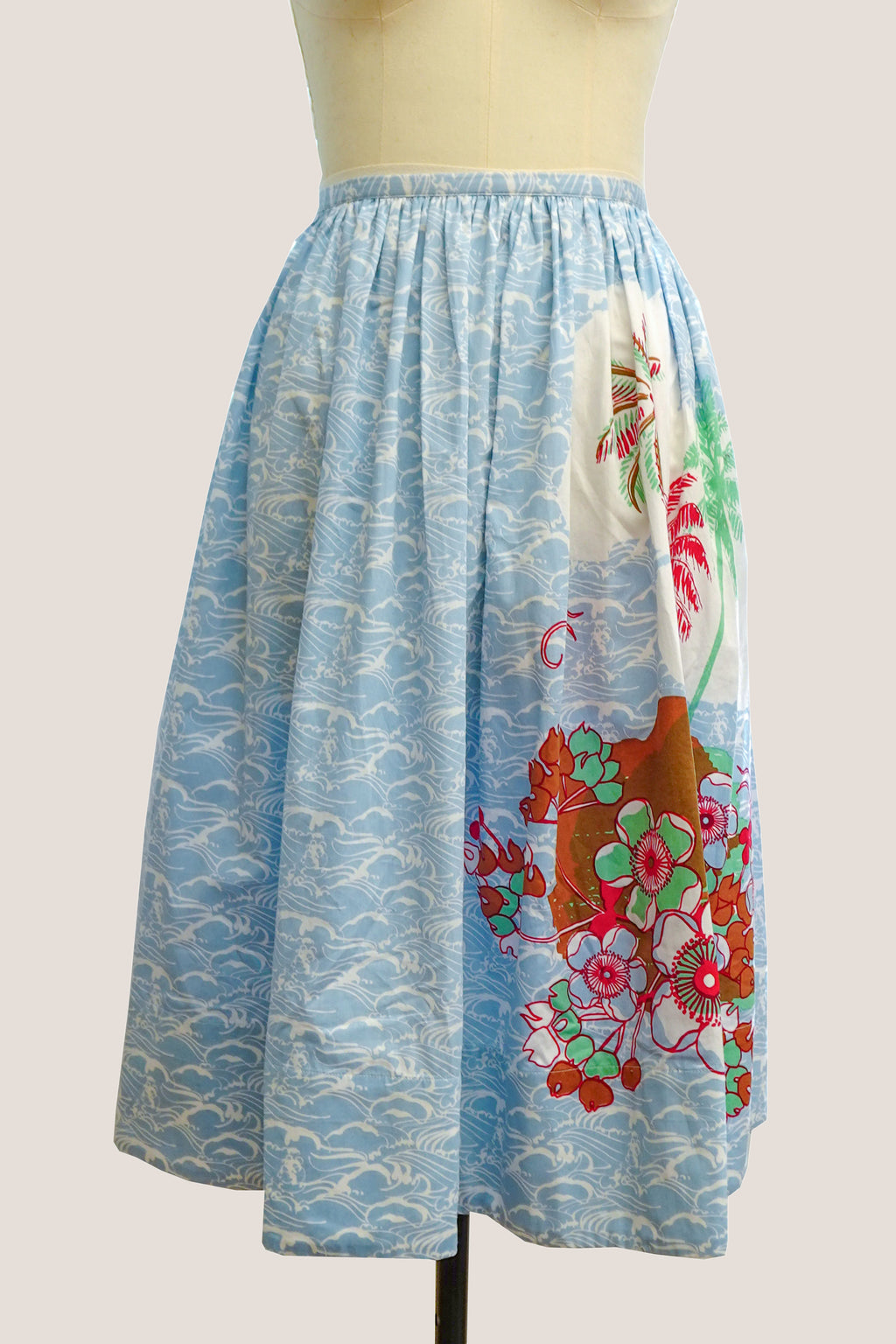 Pleated Knee Length Skirt - Kawaii Hawaii