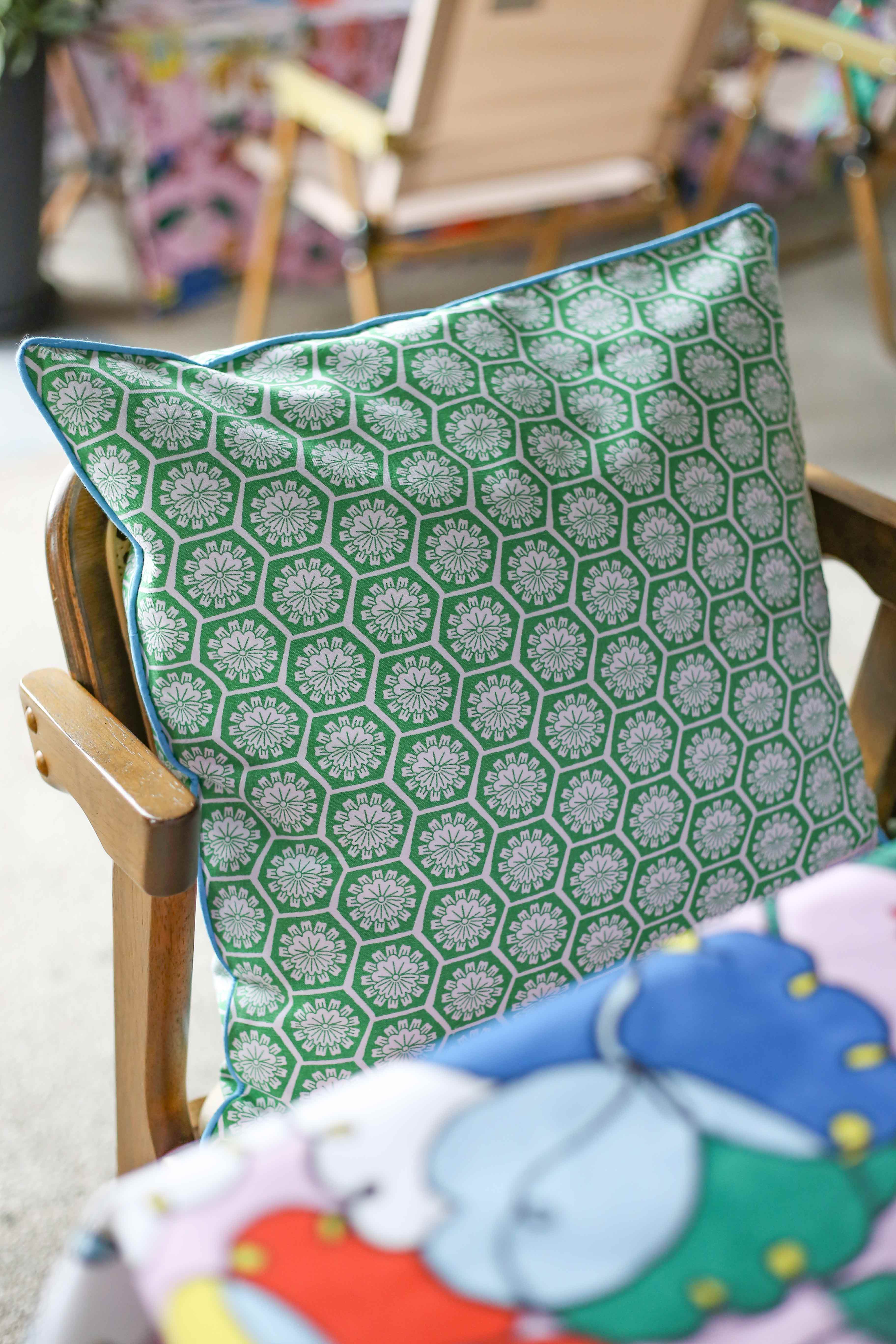 Square Cushion - Willow Wishes Green