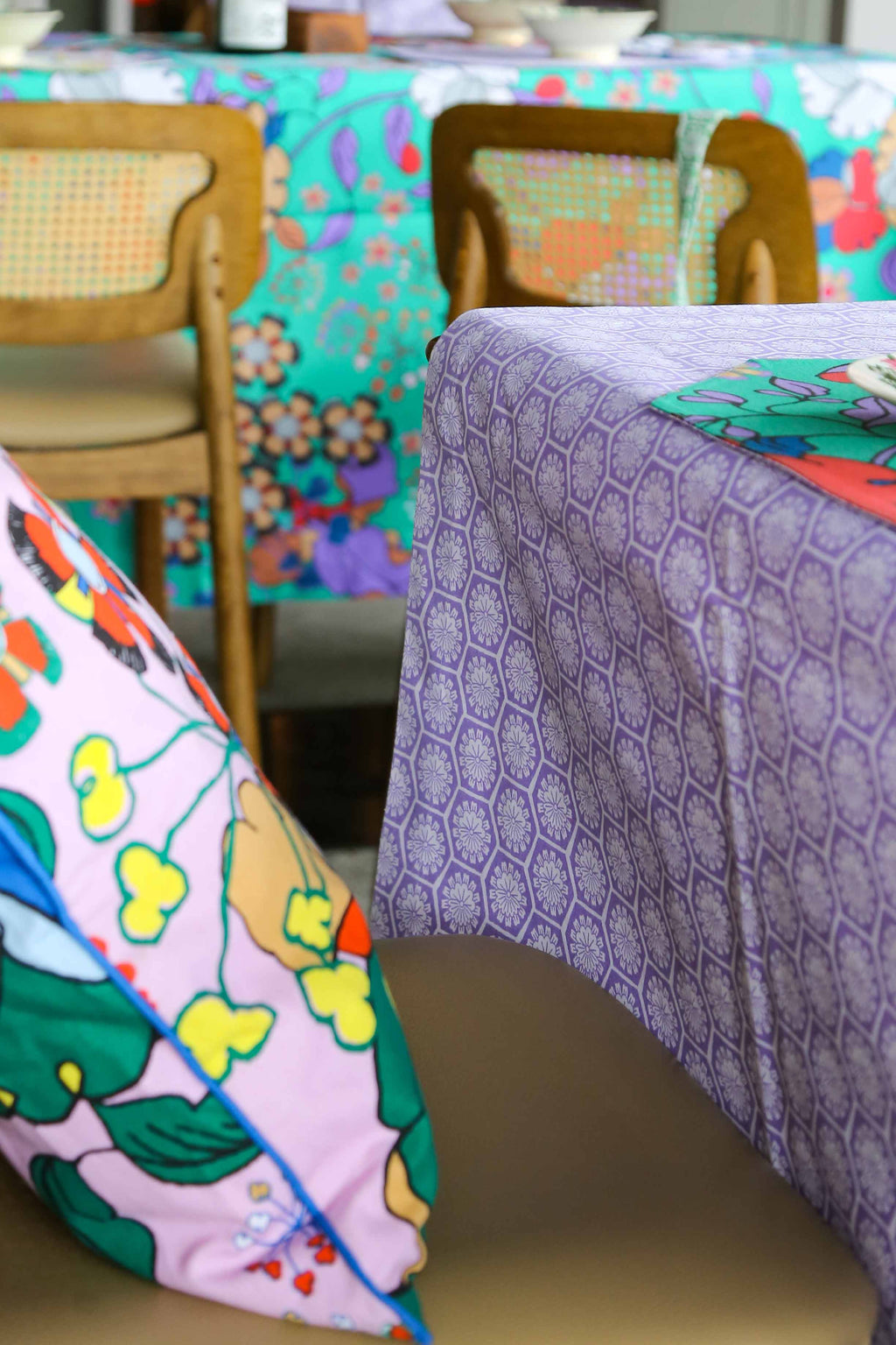 Square Table Cloth - Willow Wishes Lilac