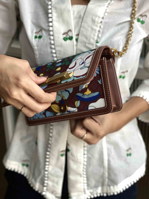 Bella Bag (Leather) - Mandi Bunga Chocolate