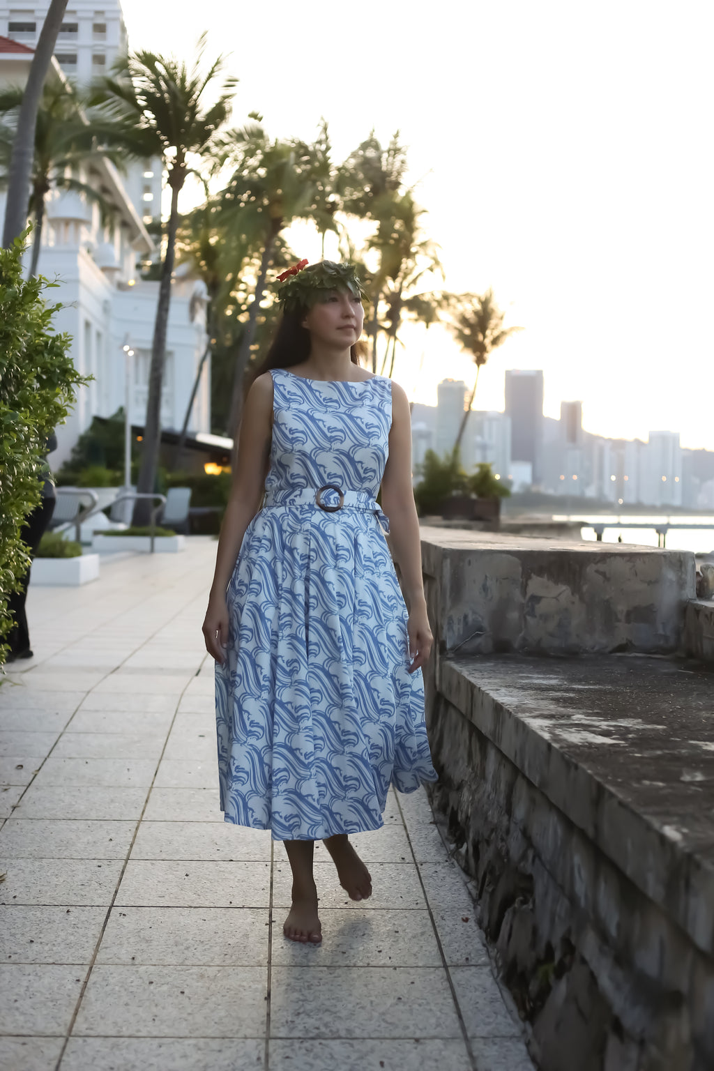Retro Dress - Waterfall Blue