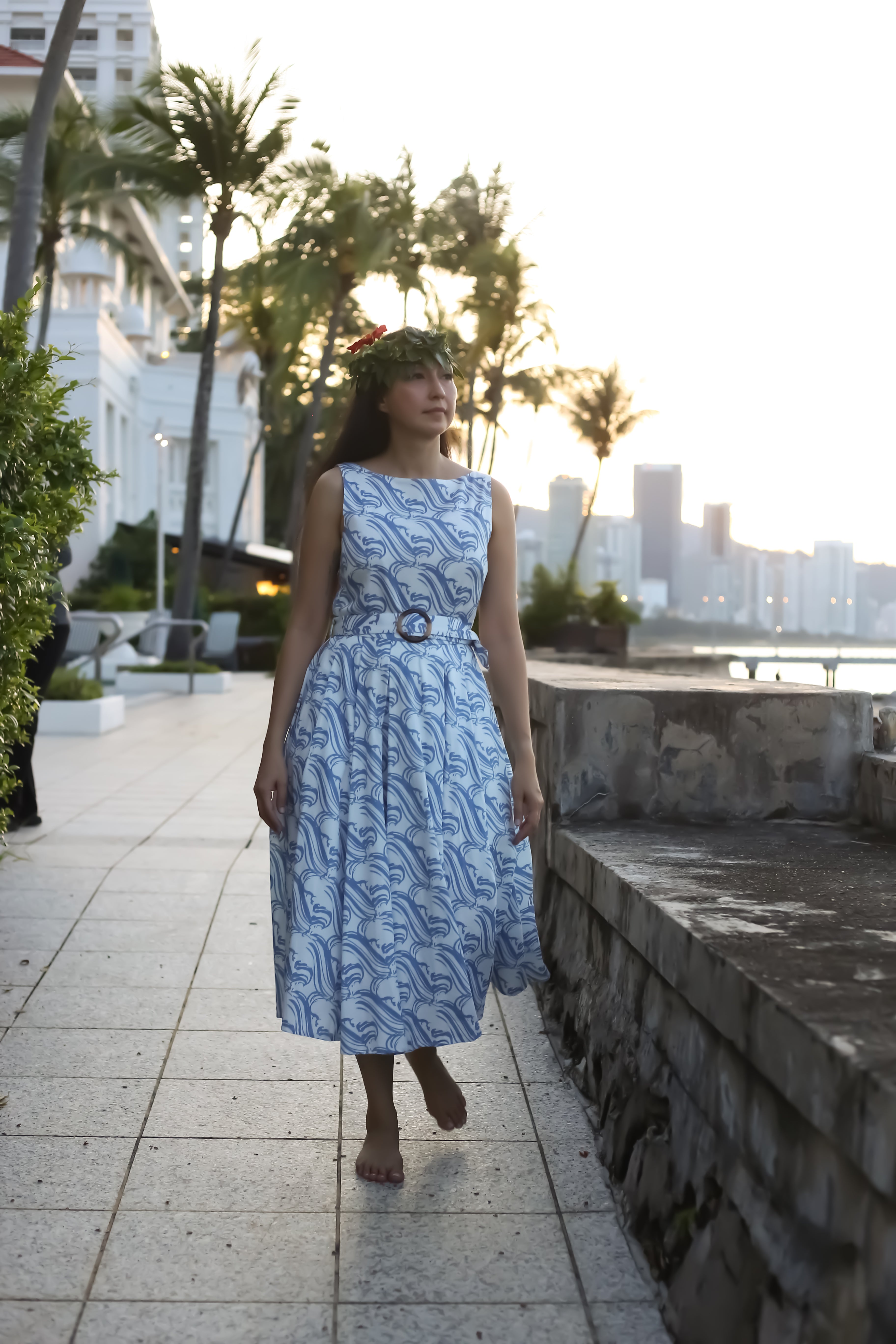 Retro Dress - Waterfall Blue