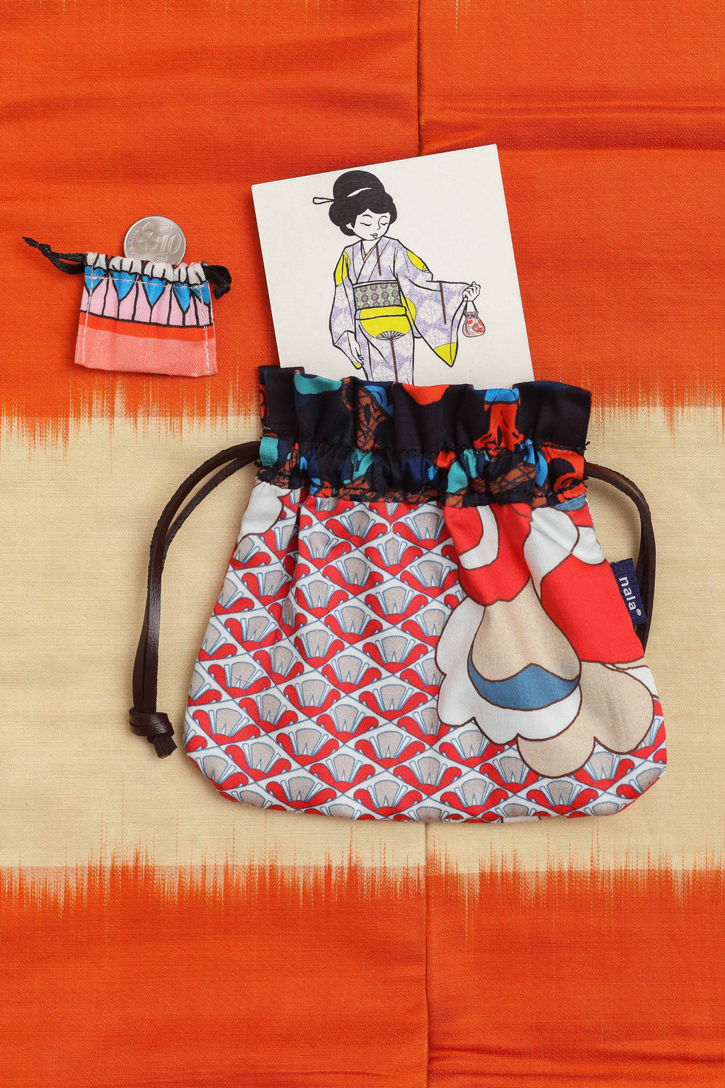 Kinchaku Pouch - Georgia Red
