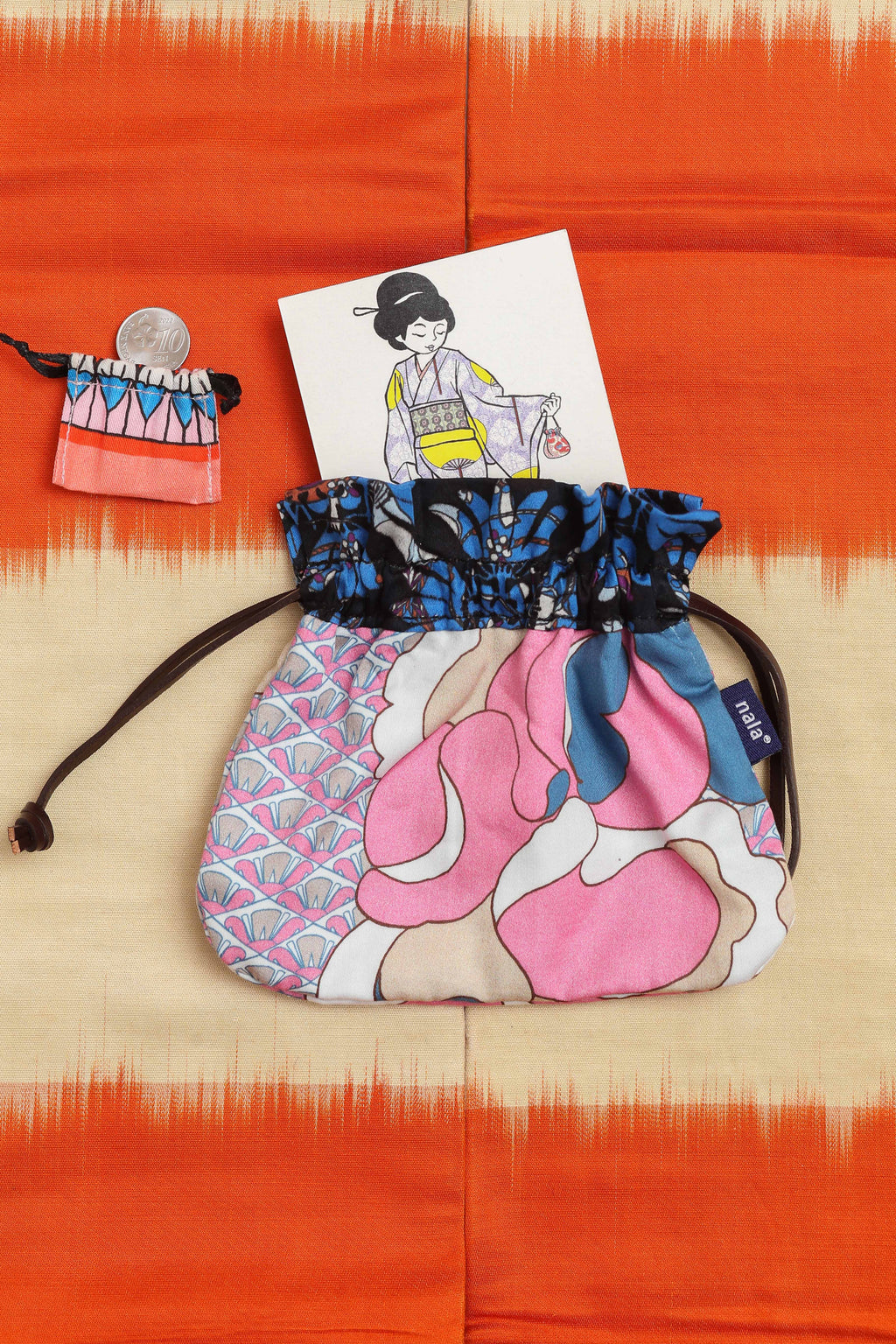 Kinchaku Pouch - Georgia Pink