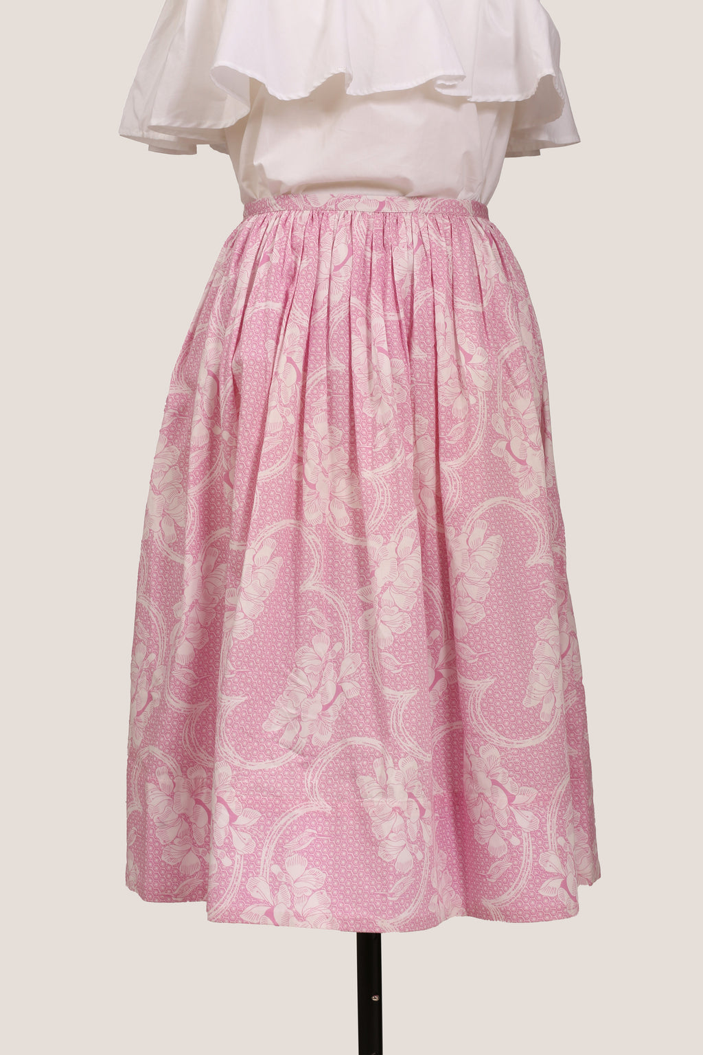 Pleated Knee Length Skirt - King Fisher
