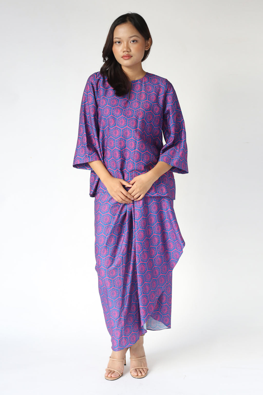 Baju Kedah Willow Wishes Dandellion Blue