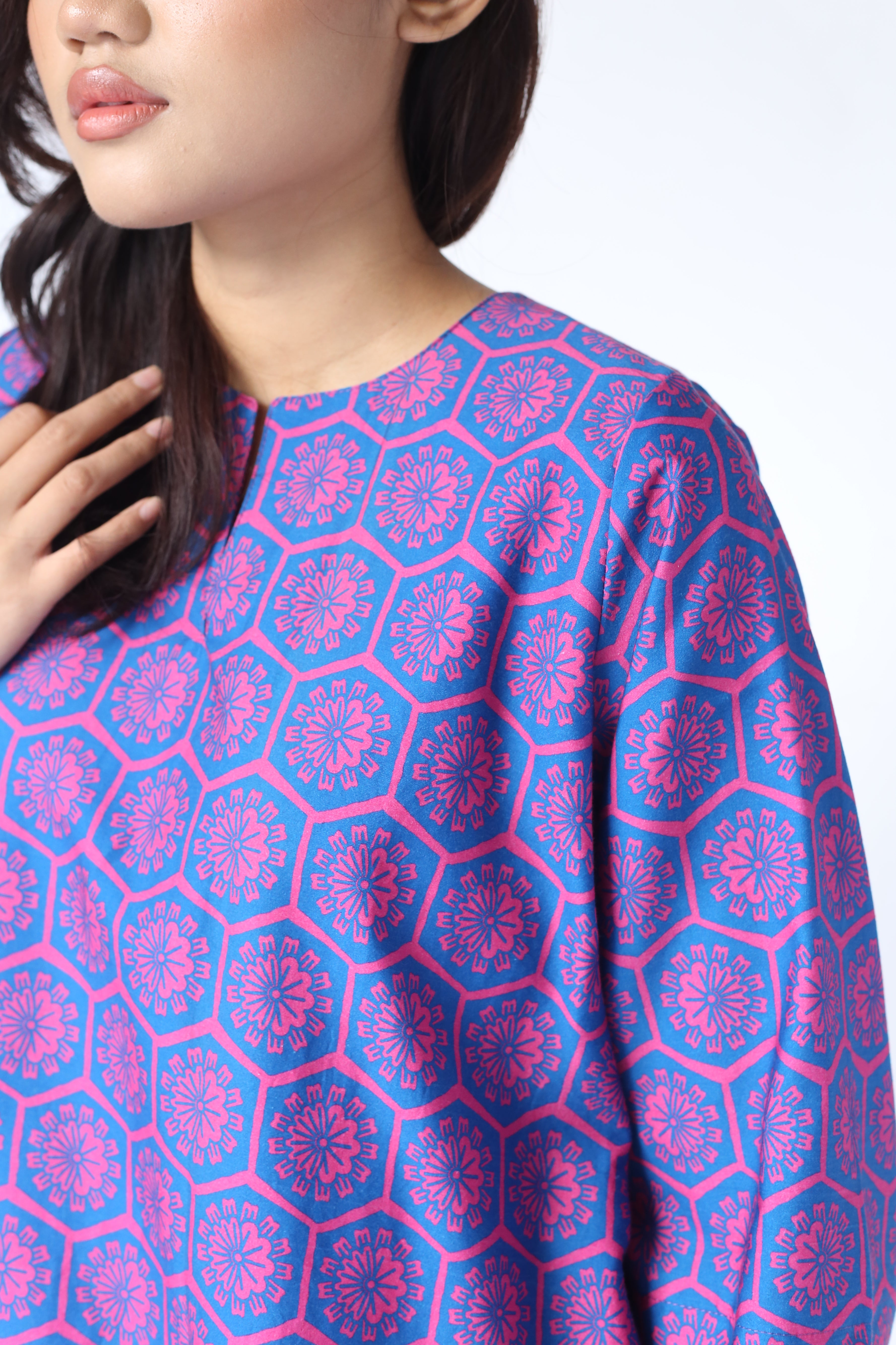 Baju Kedah Willow Wishes Dandellion Blue