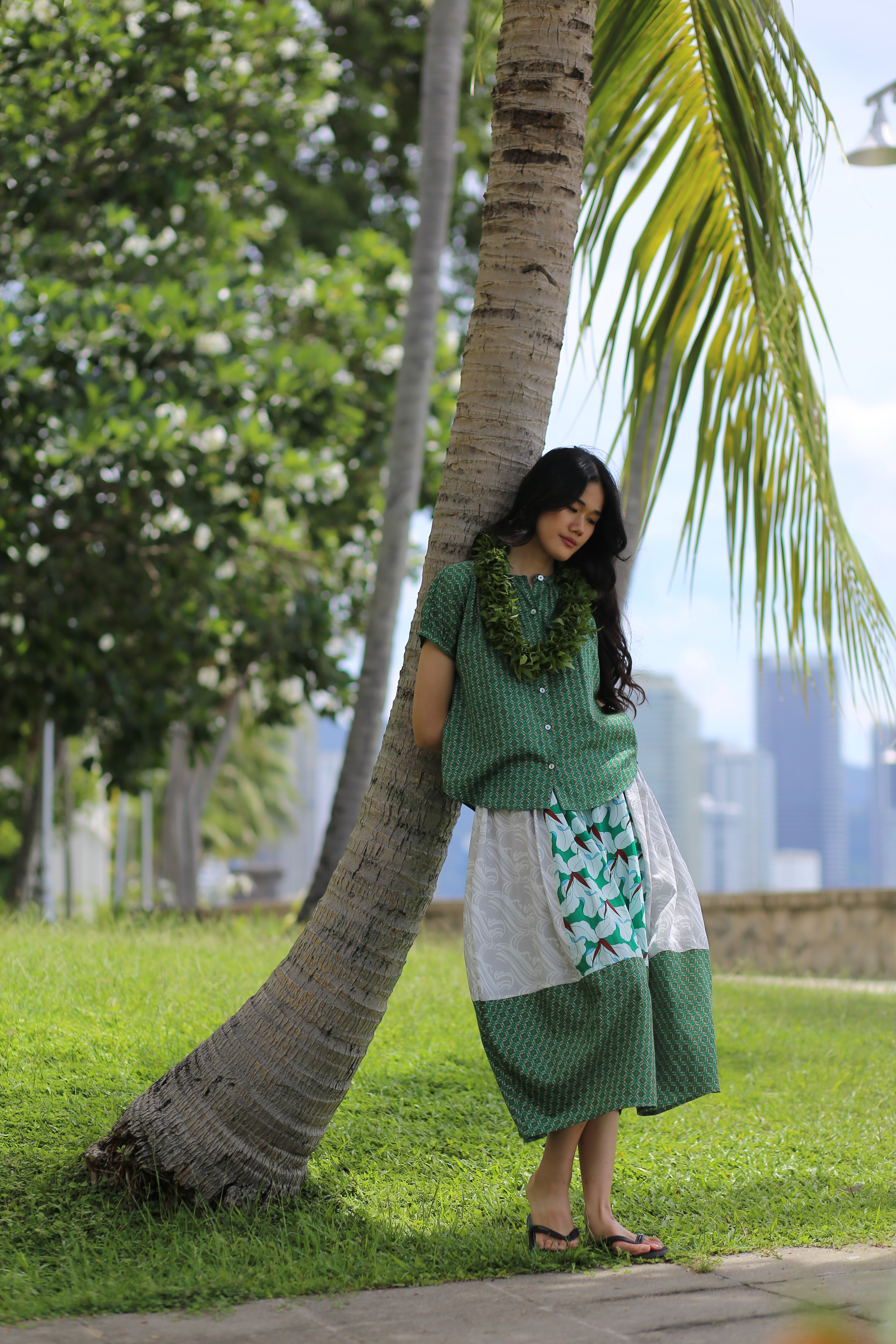 Button Up Shirt - Orchid Green