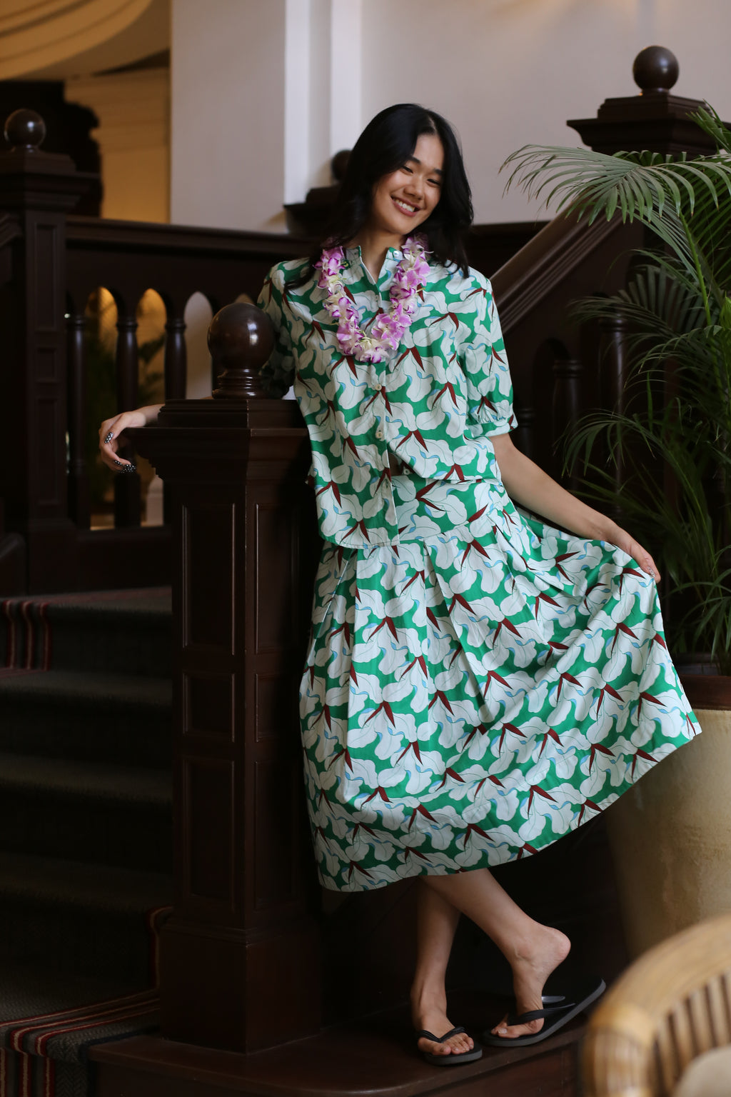Midi Skirt - Canna Lily