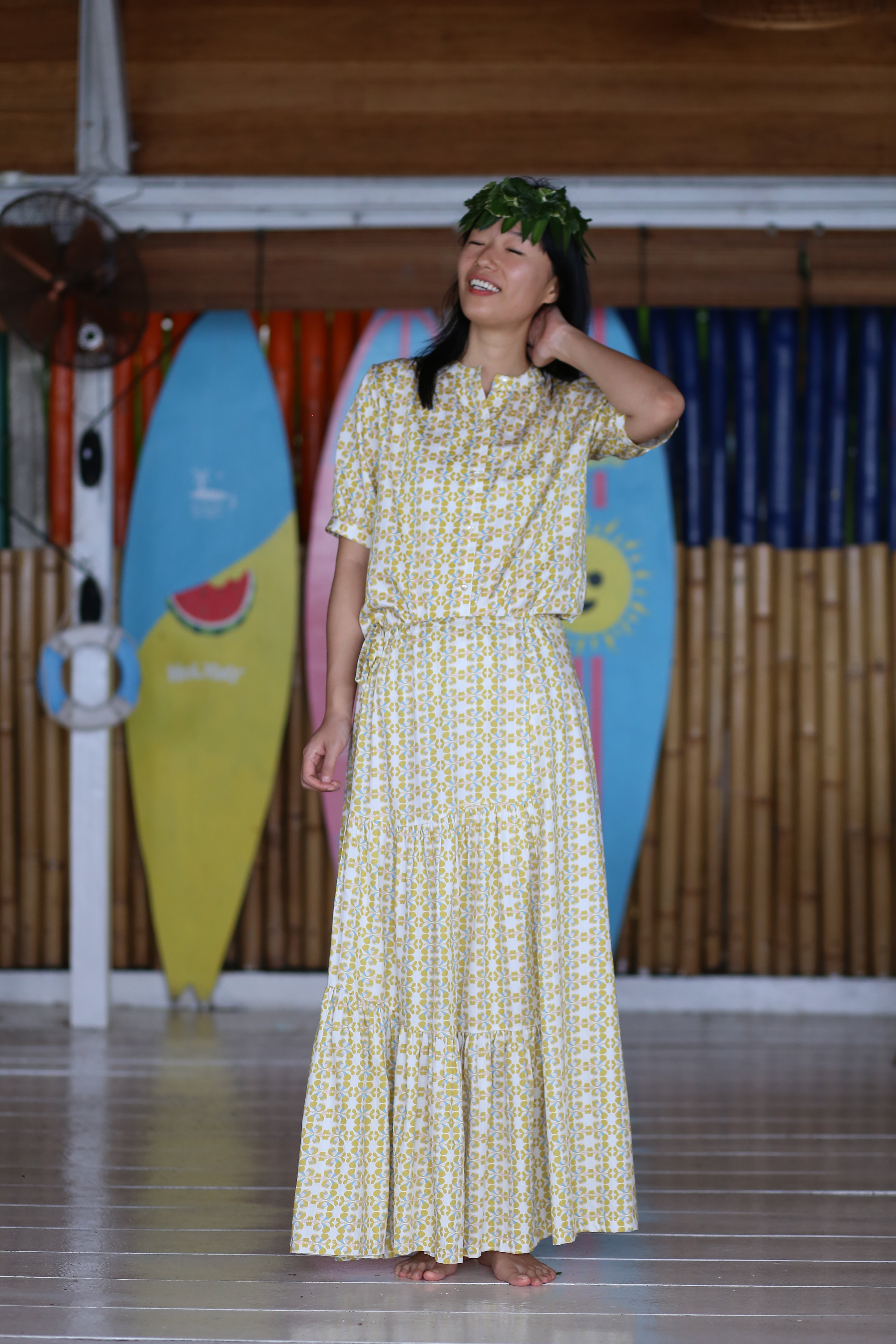 Happy Day Skirt - Orchid Yellow