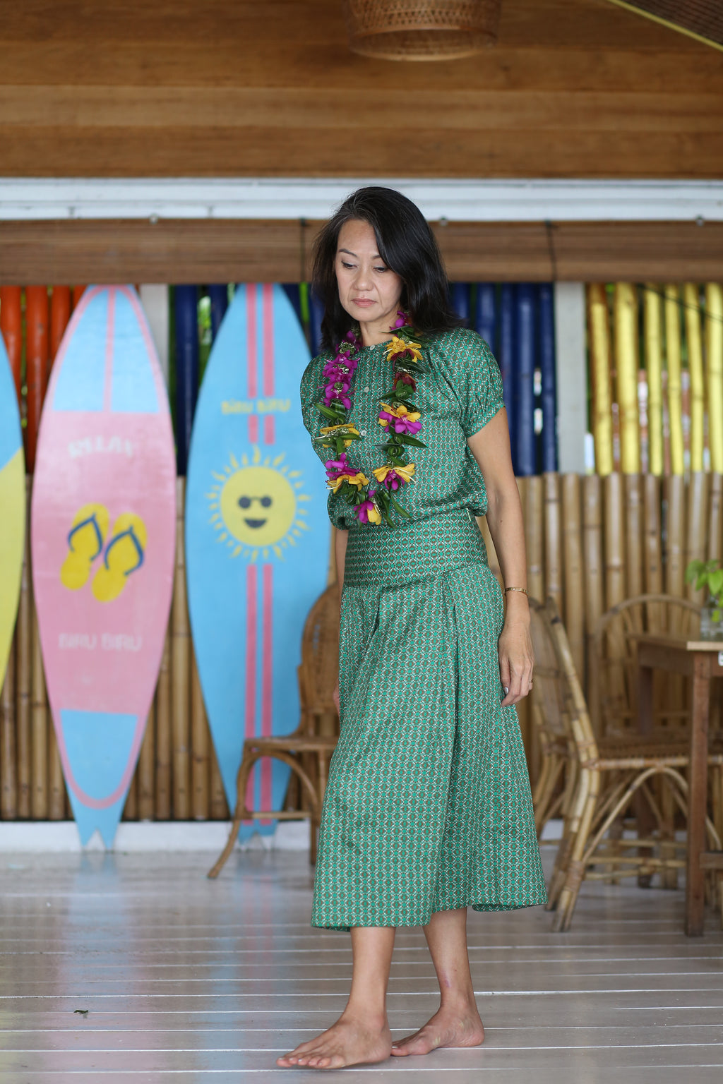 Midi Skirt - Orchid Green