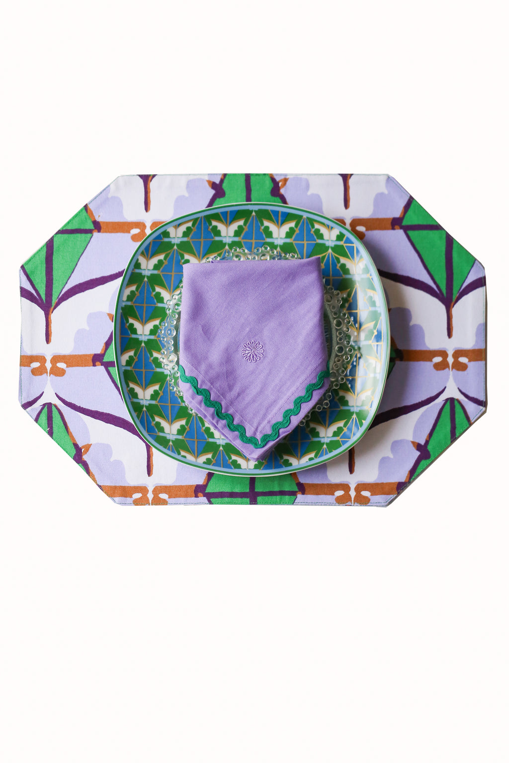 Rectangular Placemat - Diamonds Lilac
