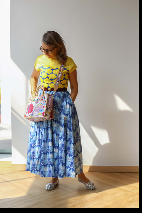 Small Farah (Leather) - Mandi Bunga White