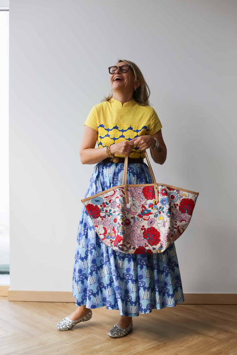 XL Nina (Leather) - Mandi Bunga White