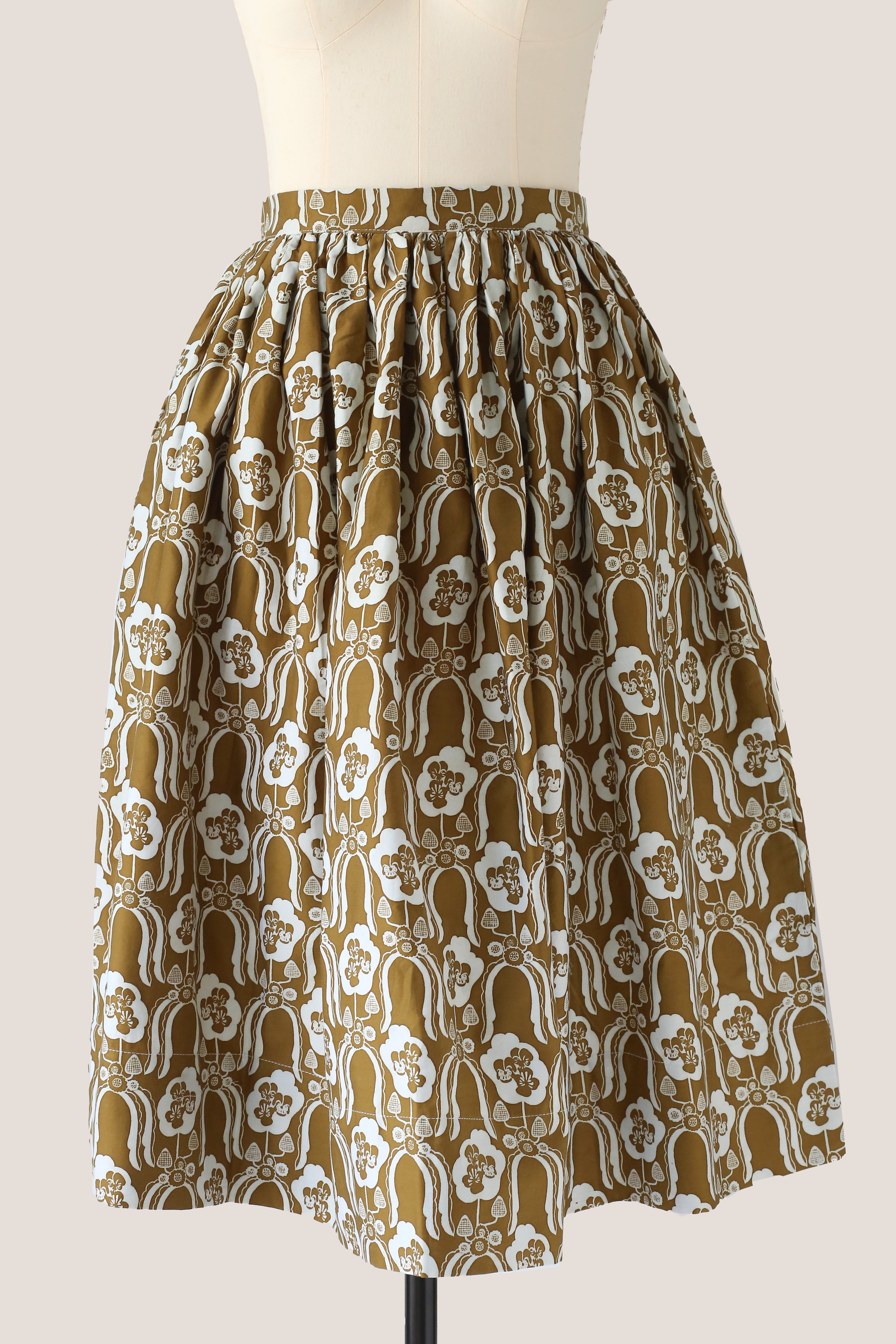 Jalan Jalan Skirt - Violets & Radiccio Olive