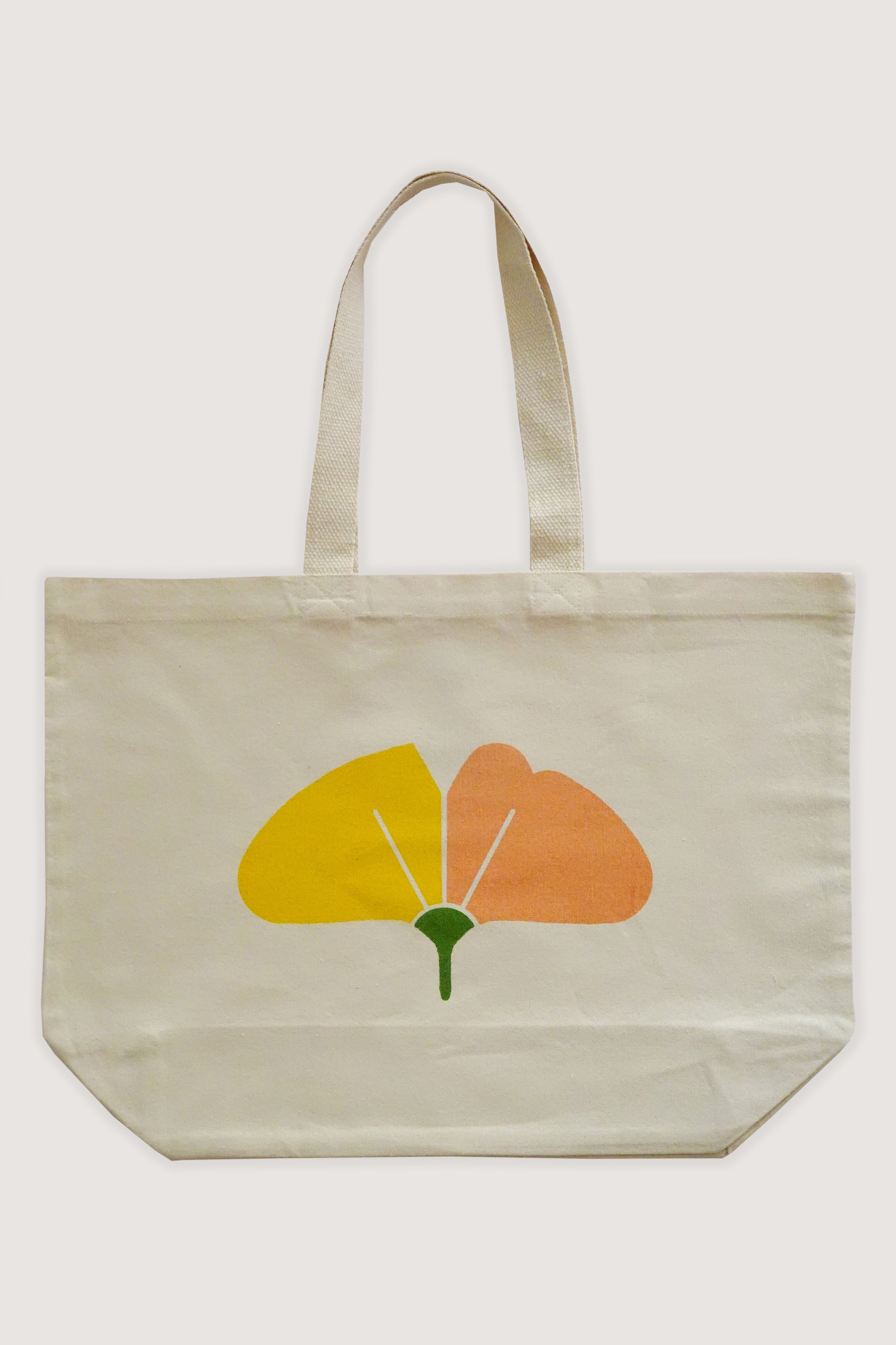 Tote Gingko Peach & Plums