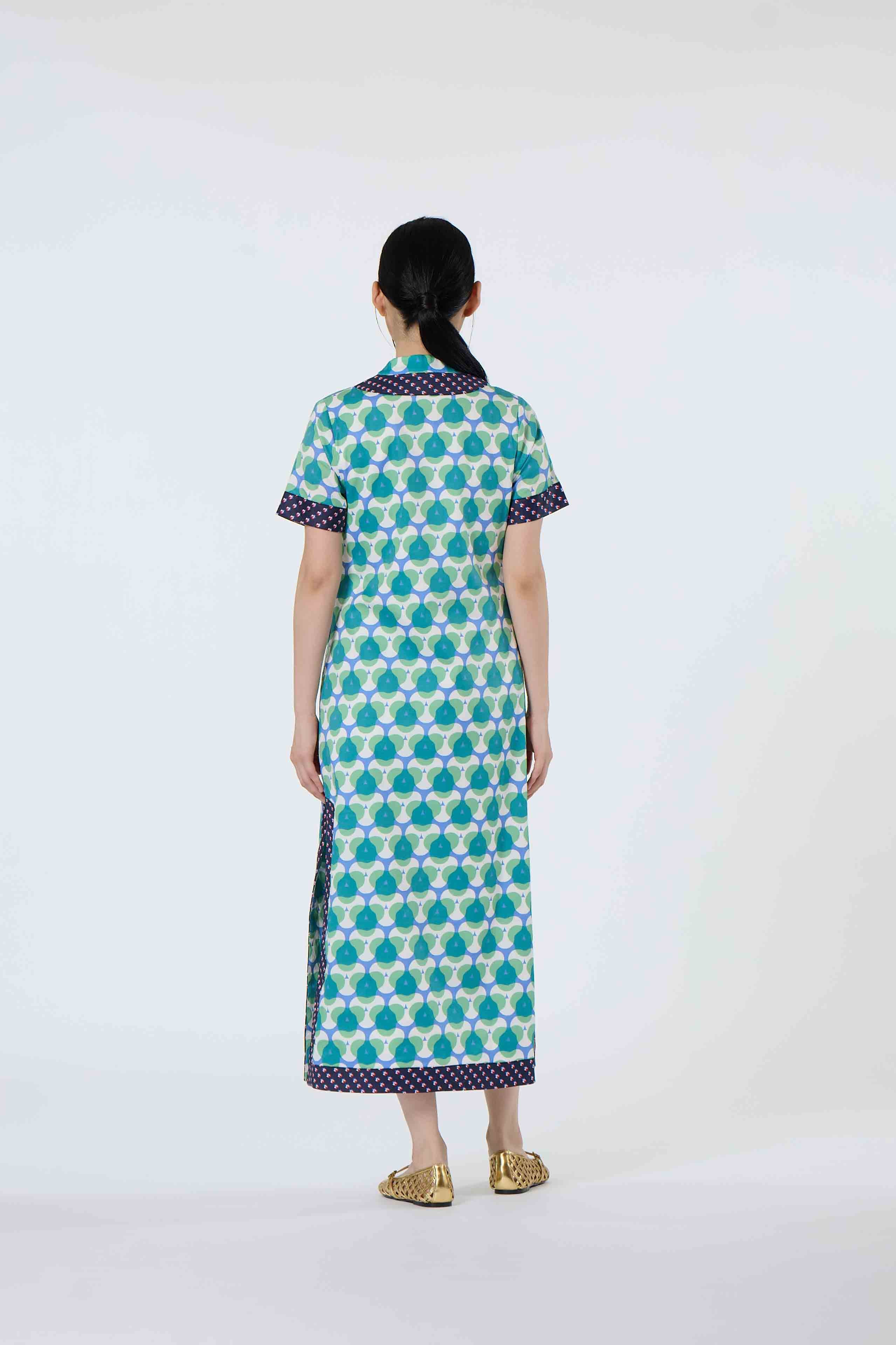 Long Cheongsam- Love On Top Green