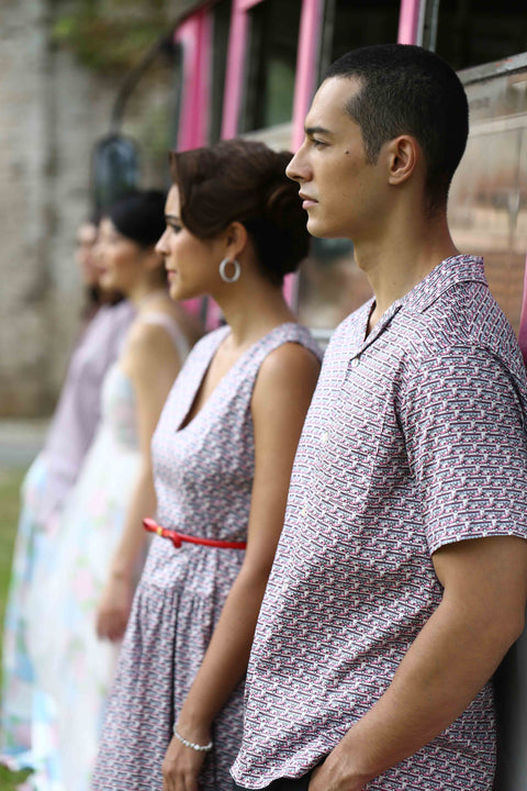 Men's Shirt - Bus Mini Pink