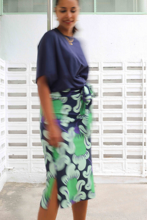 T-Shirt Dress - Breadfruit Midnight