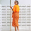 T-Shirt Dress - Crepe Ginger Orange