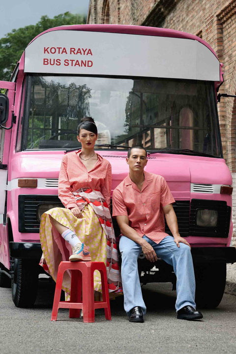 Classic Shirt Dress - Sila Duduk Red