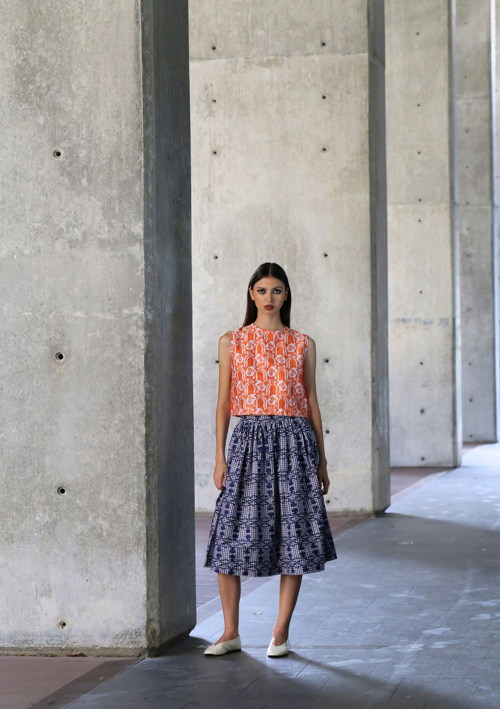 Jalan Jalan Skirt - Singapore Soul Blue