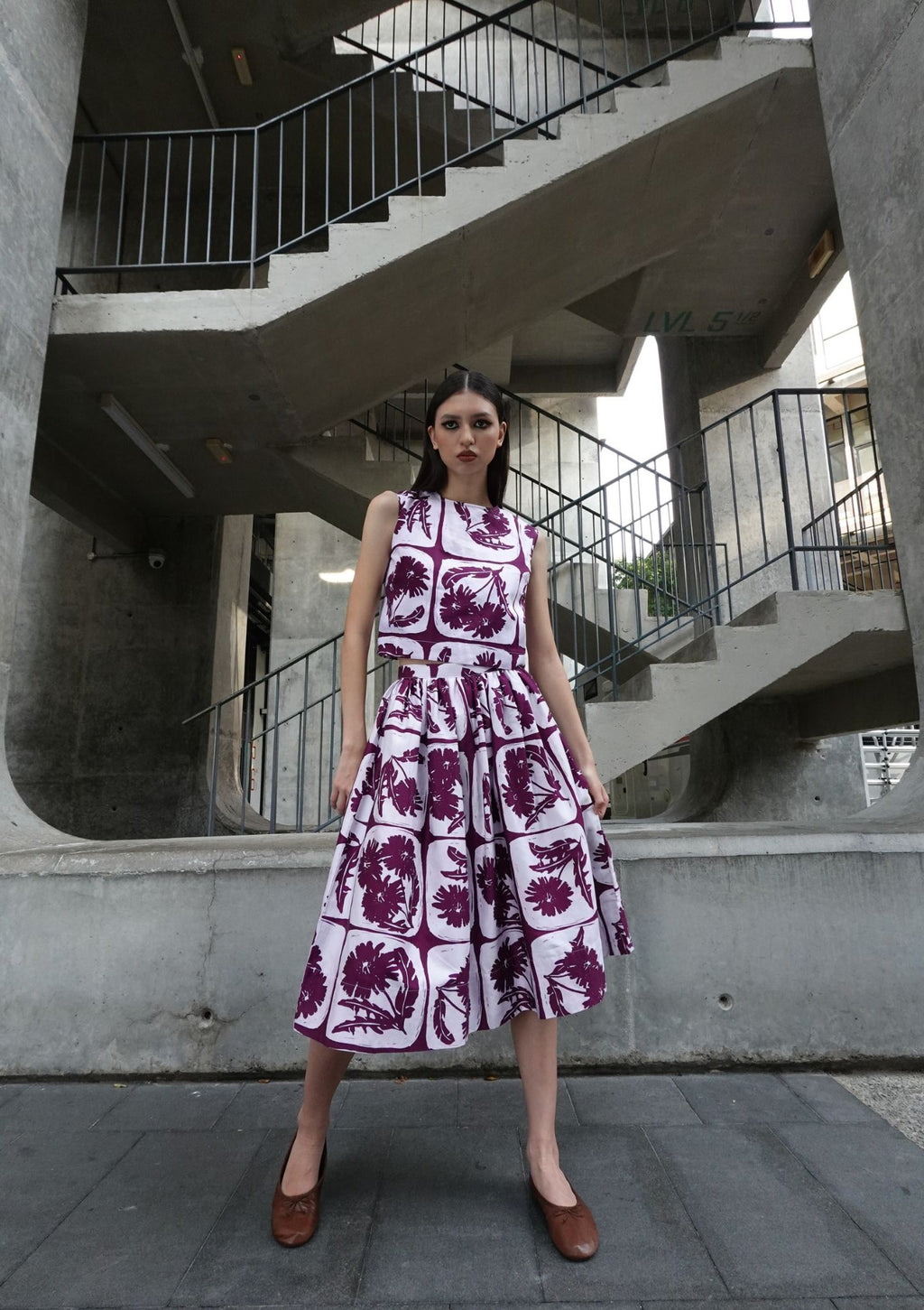 Jalan Jalan Skirt - Dandelion Purple