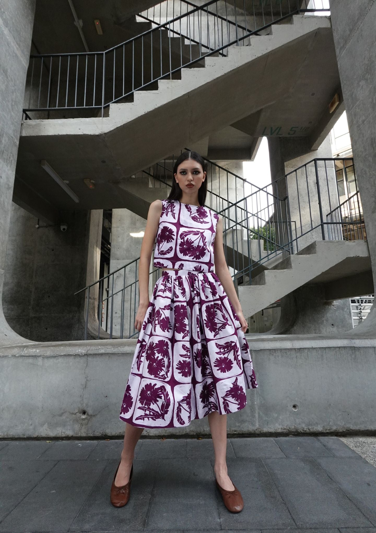 Jalan Jalan Skirt - Dandelion Purple