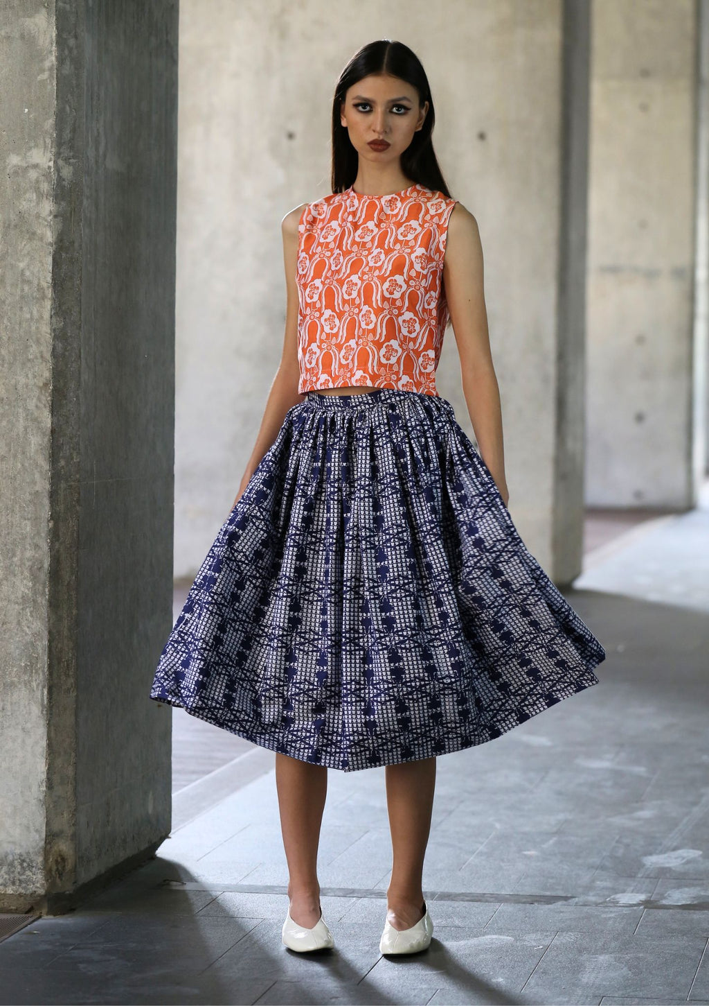 Jalan Jalan Skirt - Singapore Soul Blue