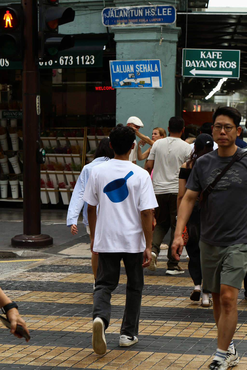 T-Shirt Mandi Blue - White