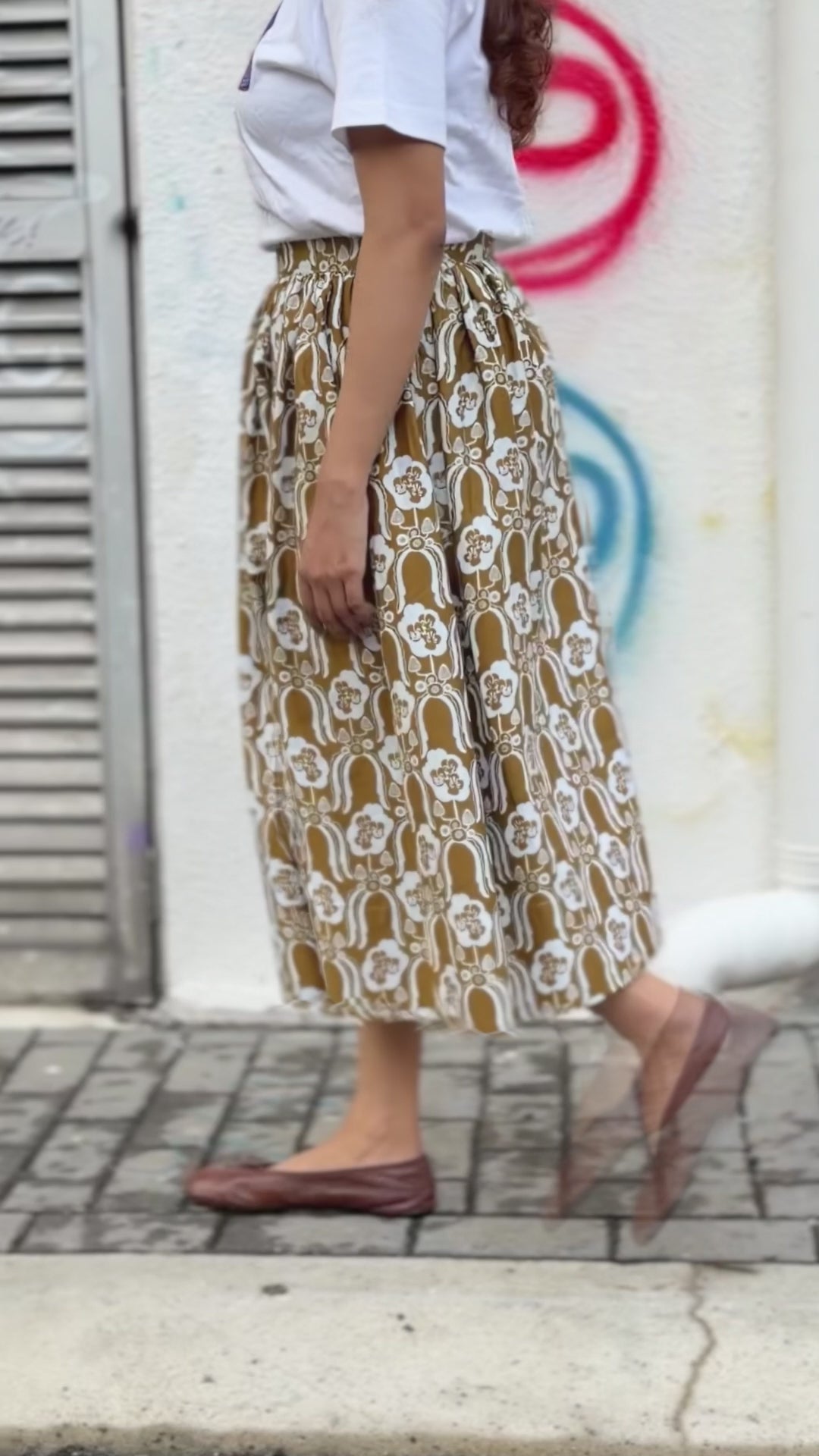 Jalan Jalan Skirt - Violets & Radiccio Olive