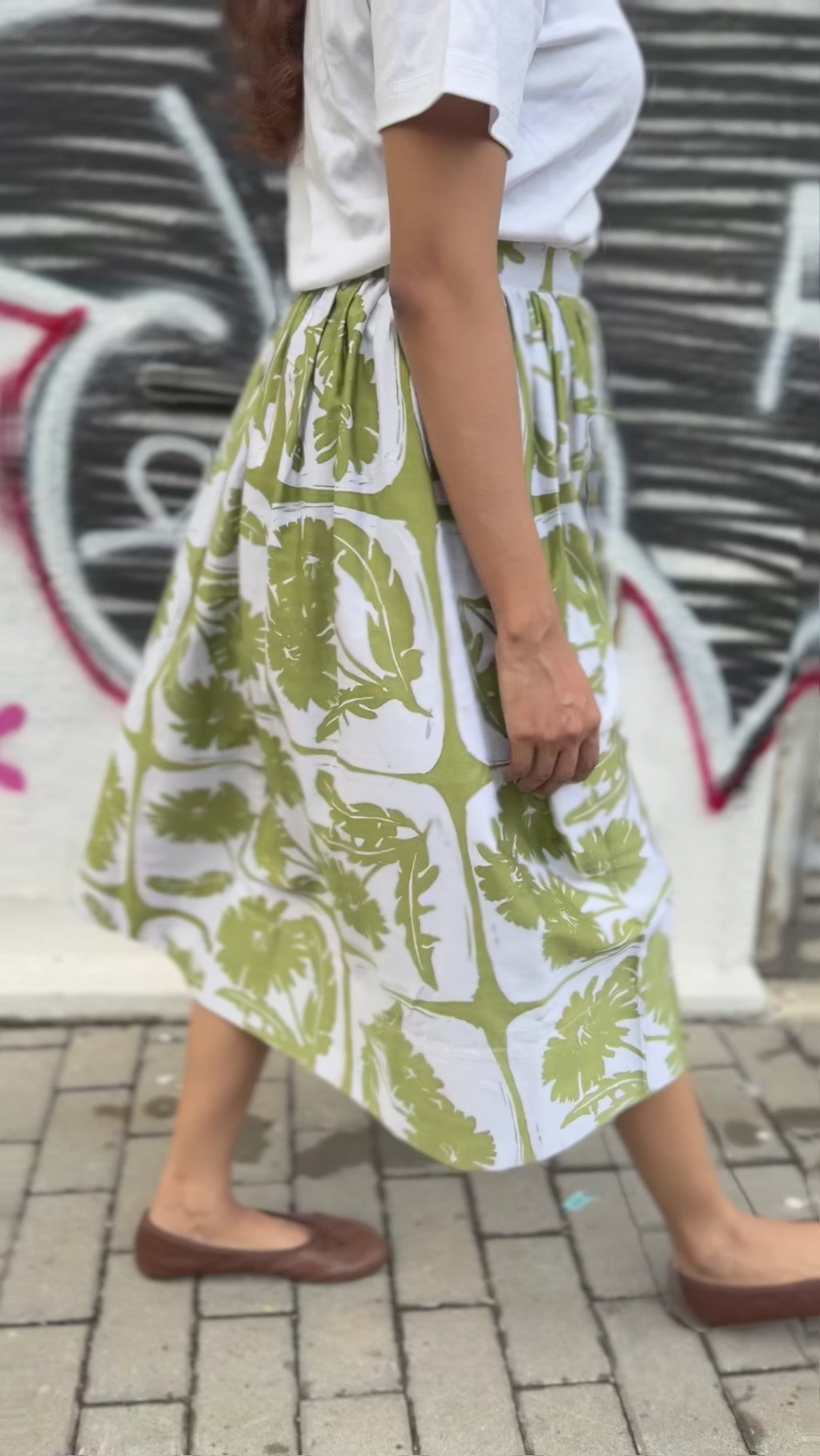 Jalan Jalan Skirt - Dandelion Olive