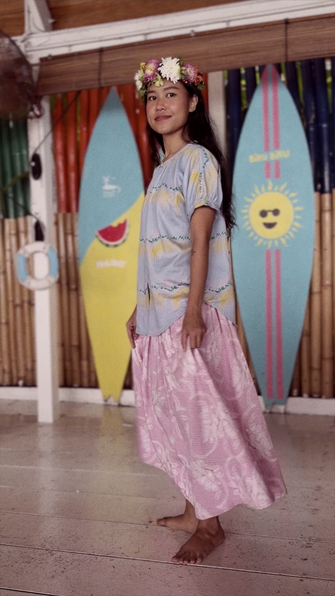 Pleated Knee Length Skirt - King Fisher
