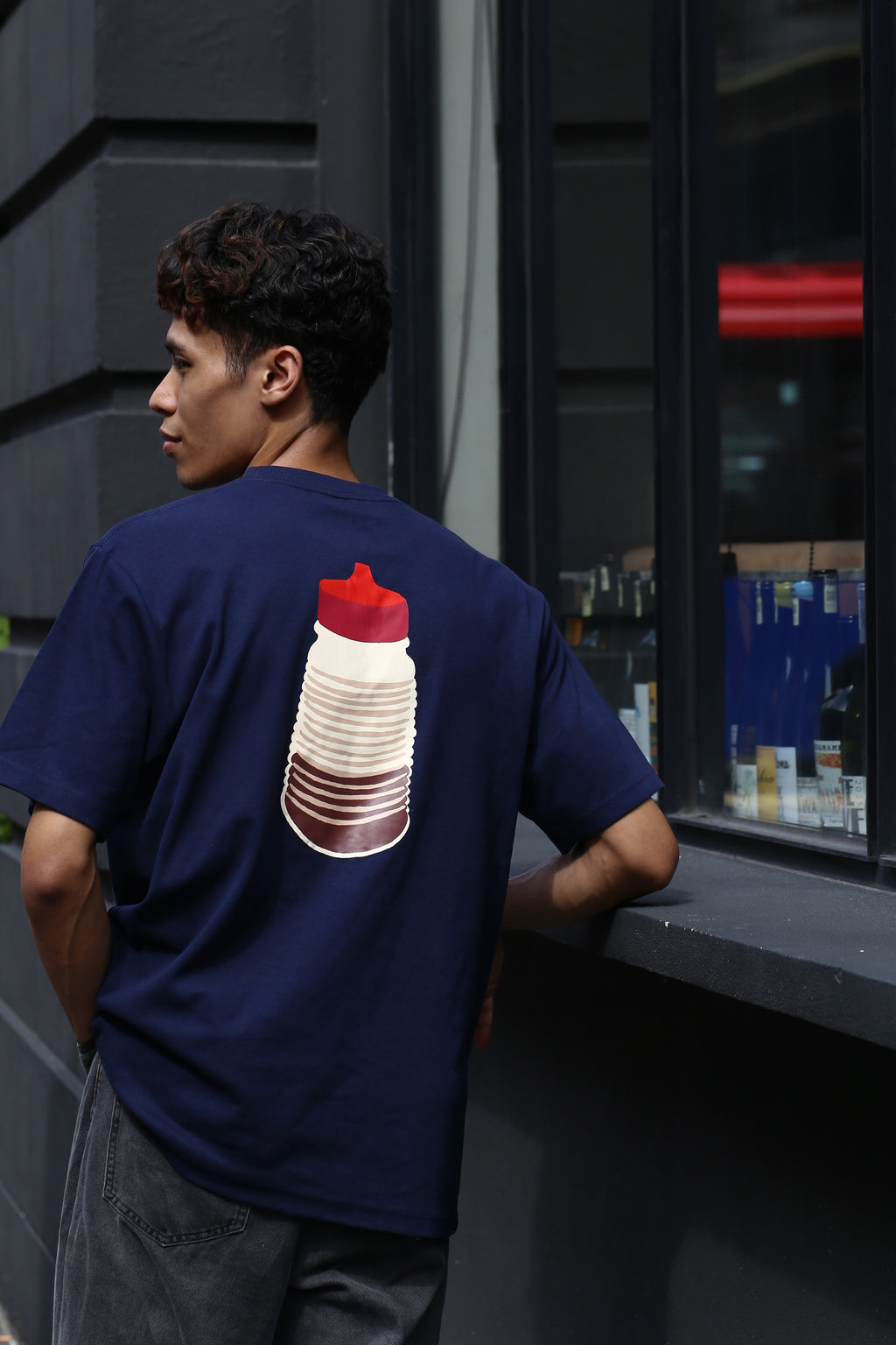 T-Shirt Red Soya - Navy Blue